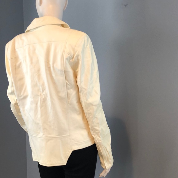NWT Truth and Pride White Leather Jacket SZ L - Picture 9 of 16